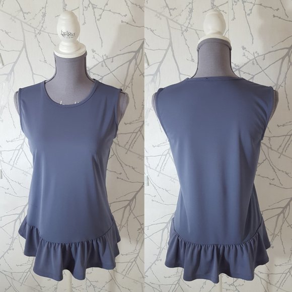 Halogen Blue Pullover Peplum Tank - Picture 1 of 3